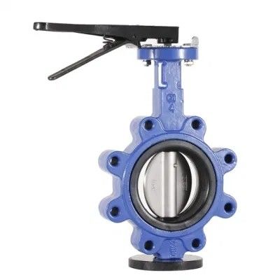 API609 EPDM 라인된 PTFE Cast Iron Lug 타입 웨이퍼 나비 밸브