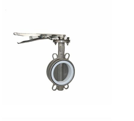 산업용 대막 구조 EPDM PTFE 웨이퍼 유연 철 레버로 나비 밸브