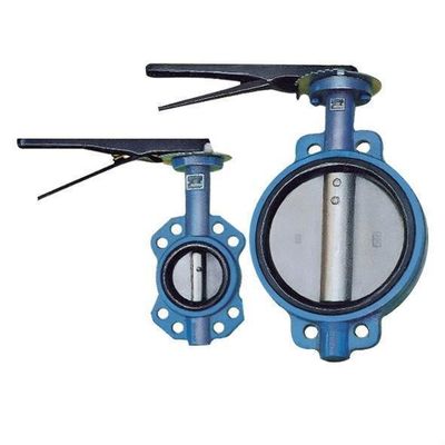 CF8 Di Ci EPDM PTFE 강한 산성 유연 철 레버 작동 웨이퍼 나비 밸브