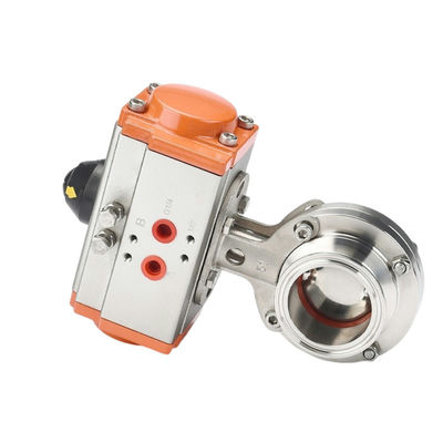 EPDM PTFE 밀폐 재료 식품 위생용 환기를 위한 Pneumatic Butterfly Valve