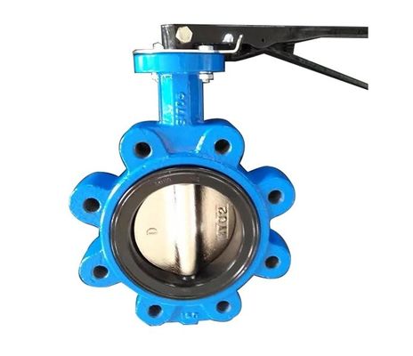 API609 EPDM 라인된 PTFE Cast Iron Lug 타입 웨이퍼 나비 밸브