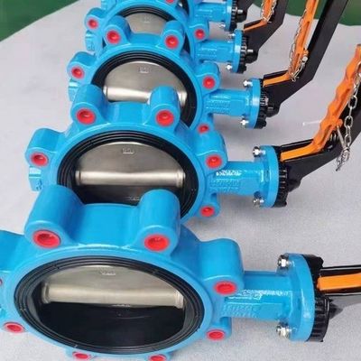 유연 철 SS Lt 웨이퍼 타입 나비 밸브 EPDM PTFE 밀폐 반지 맞춤