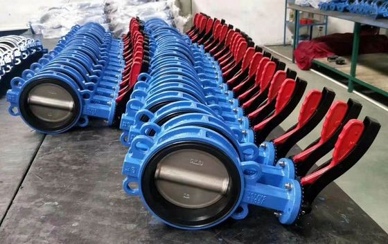 Cast Iron DI 수동 제어 웨이퍼 나비 밸브 및 맞춤 서비스와 함께 장착