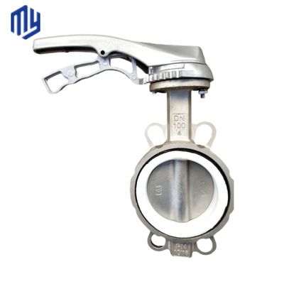 고온 매체 알루미늄 합금 웨이퍼 타입 PTFE 센터 밀폐 나비 밸브