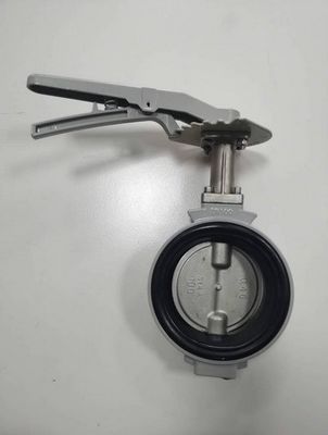 고온 매체 알루미늄 합금 웨이퍼 타입 PTFE 센터 밀폐 나비 밸브