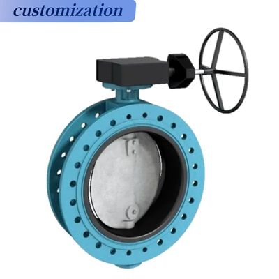800mm 주식 고무 배열 된 이중 플랜지 나비 밸브 큰 크기 PN16 DN1000 적합