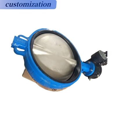 OEM 포트 사이즈 레버 작동 전체 PTFE 배열 된 집중 DIN BS 제어 나비 밸브