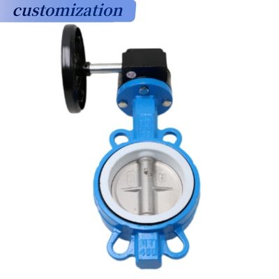 API/ANSI/DIN/JIS/ASME 표준 웨이퍼 버터플라이 밸브 EPDM PTFE 고무 부착