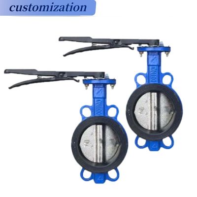 API/ANSI/DIN/JIS/ASME 표준 웨이퍼 버터플라이 밸브 EPDM PTFE 고무 부착