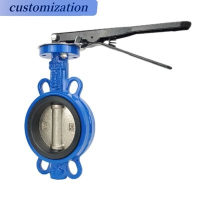 API/ANSI/DIN/JIS/ASME 표준 웨이퍼 버터플라이 밸브 EPDM PTFE 고무 부착