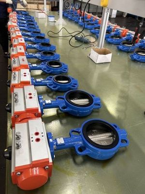 사용자 정의 지원 ODM EPDM 라인 된 Pneumatic Actuator 웨이퍼 타입 제어 나비 밸브