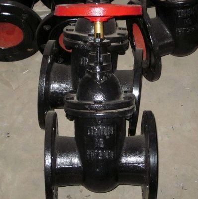 업계 100mm Cast Iron WCB 게이트 밸브 상승 줄기와 구리 금속 좌석