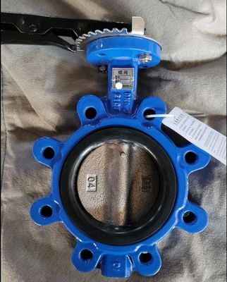 DN350 PN16 나비 밸브 EPDM 유연 철 웨이퍼 플랜지 럭 물용 물 시스템