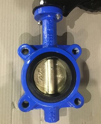 DN350 PN16 나비 밸브 EPDM 유연 철 웨이퍼 플랜지 럭 물용 물 시스템