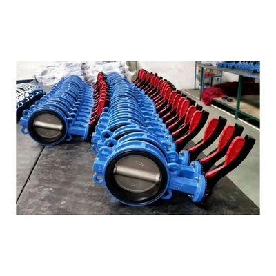 수동 Cast Iron 가스 물 산업 웨이퍼 유형 OEM 포트 크기와 나비 밸브