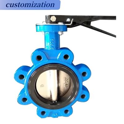 정상 온도 가스 매개체 Pneumatic 유연 철 플랜지 부드러운 봉인 나비 밸브