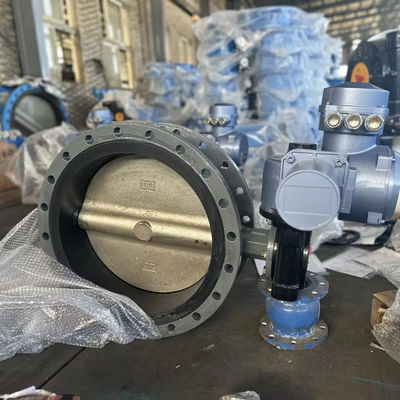 200mm PTFE 배열 된 나비 밸브 산업용에서 수동 작동