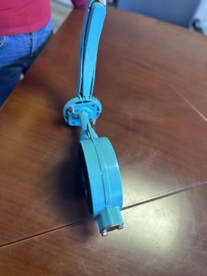 200mm PTFE 배열 된 나비 밸브 산업용에서 수동 작동