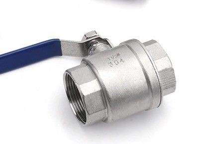 2PC 스테인리스 스틸 볼 밸브 316 304 정상 온도 매체에 대한 재료