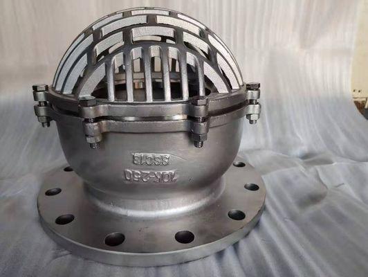 DN150 PN16 GGG50 제트 펌프용 스테인리스 스틸 스트레이너와 유연 철 발 밸브