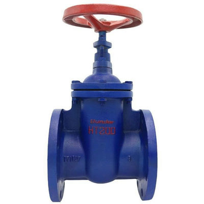 수동 조작 및 이중 플랜지 연결과 함께 DN100 Cast Iron Dark Rod Gate Valve