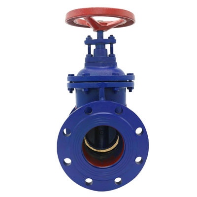 수동 조작 및 이중 플랜지 연결과 함께 DN100 Cast Iron Dark Rod Gate Valve