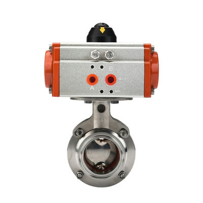 EPDM PTFE 밀폐 재료 식품 위생용 환기를 위한 Pneumatic Butterfly Valve
